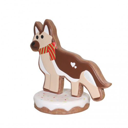 Gingerbread Dog Husky Over Sized Statue