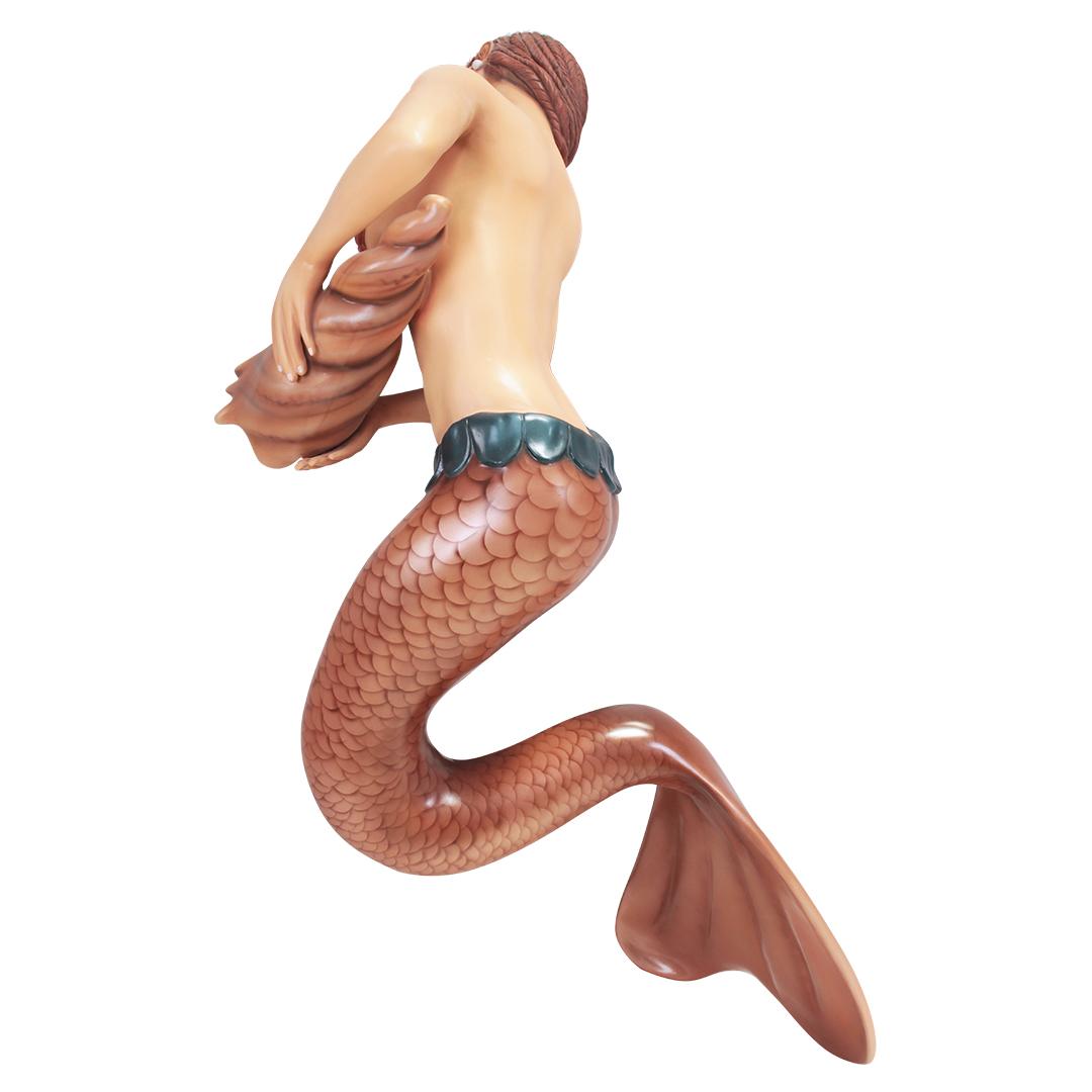 Mermaid Holding Shell Life Size Statue