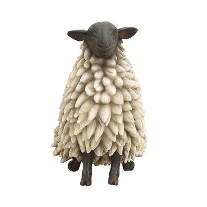Sheep Sitting Life Size Statue