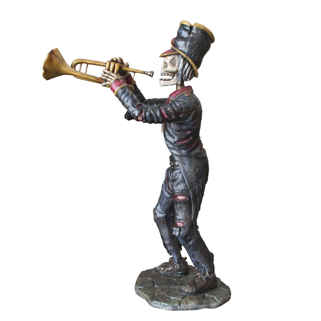 Skeleton Undead Trumpeter Life Size Statue