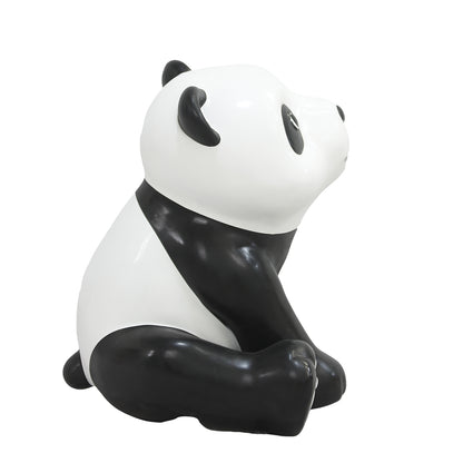 Panda Bear Cub Sitting Life Size Statue