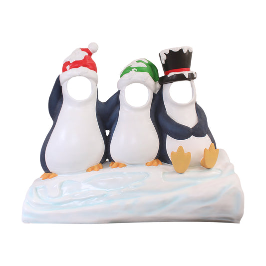 Penguin With Friends Photo Op Statue