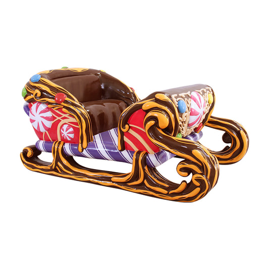 Chocolate Candy Sleigh 2 Seater Over Sized Statue