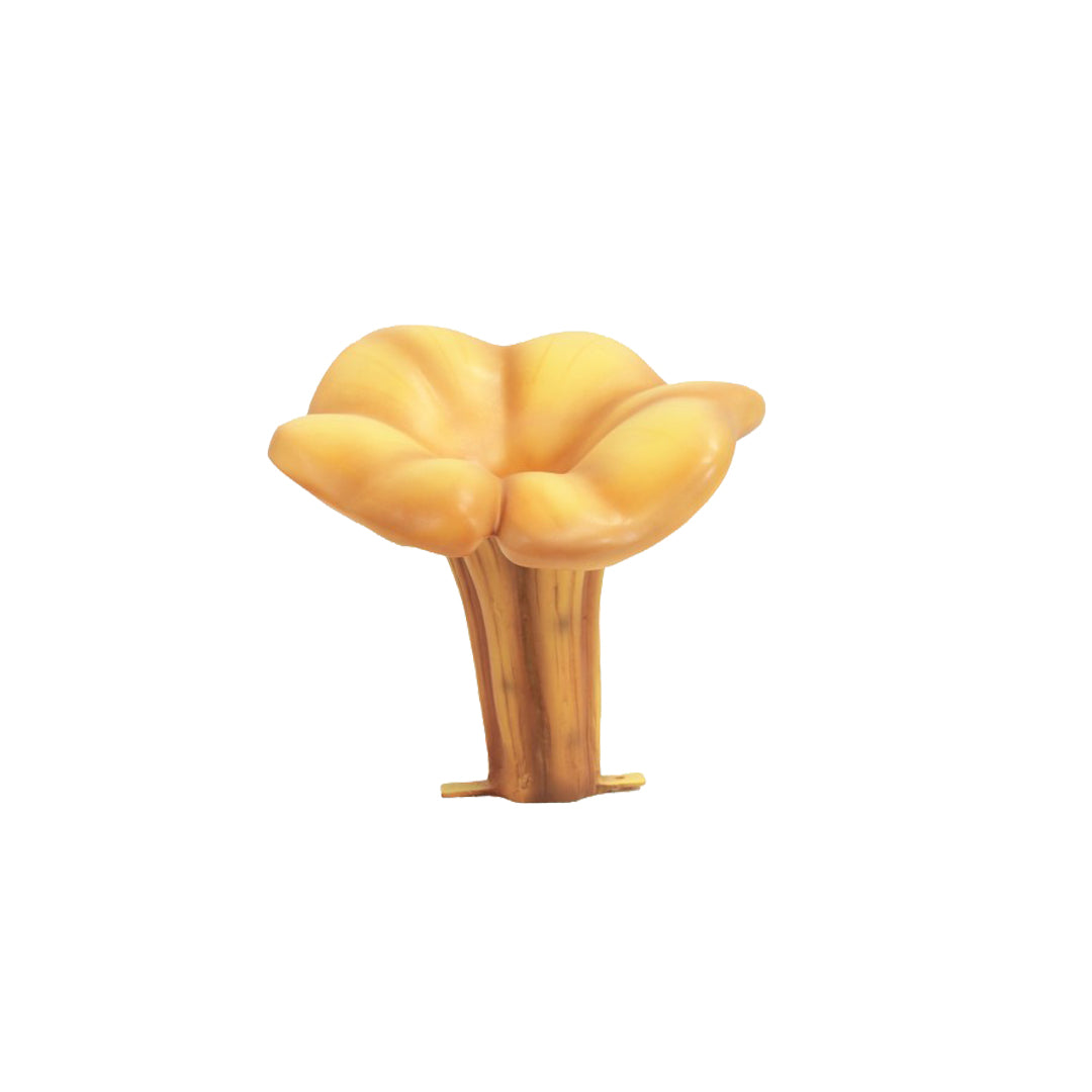 Chanterelle Mushroom Over Sized Statue