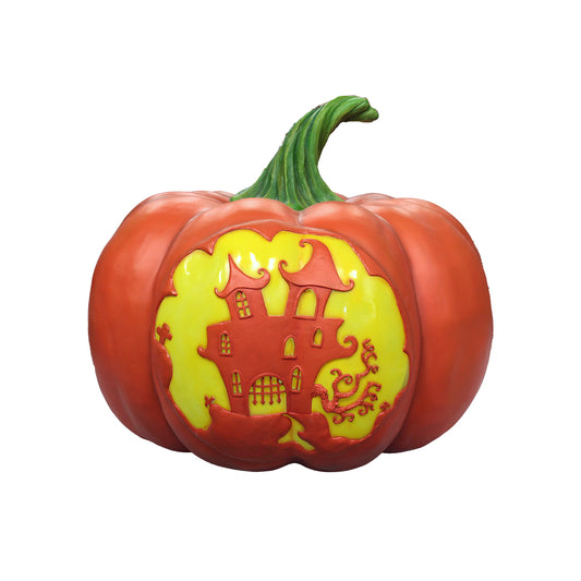 Pumpkin Lantern Mansion Over Sized Statue