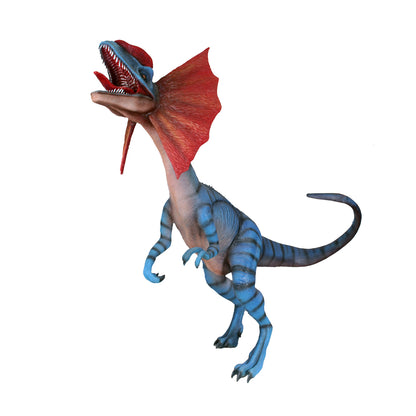 Dilophosaurus Reaching Life Size Statue