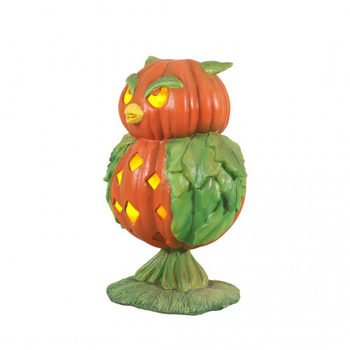 Pumpkin Owl Light Over Sized Statue
