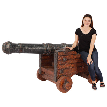 Cannon Long Life Size Statue