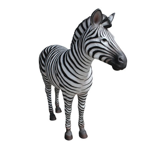 Zebra Standing Life Size Statue