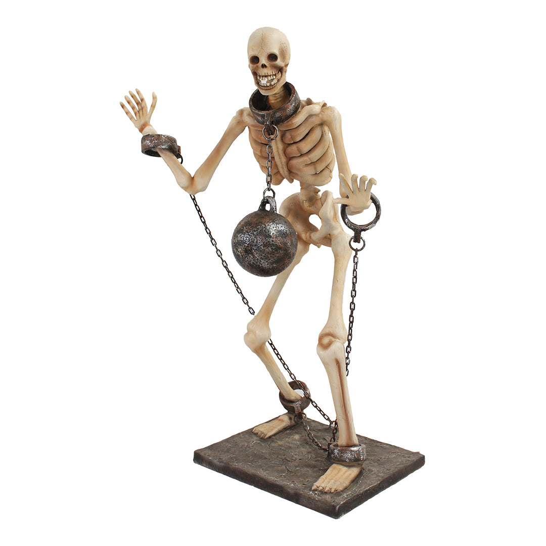 Skeleton In Chains Life Size Statue