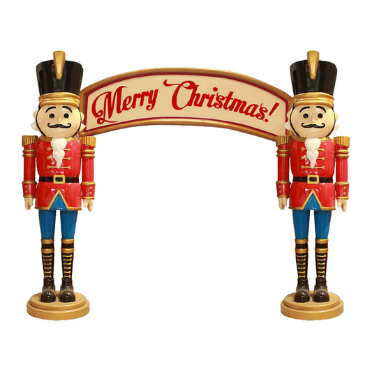 Nutcracker Merry Christmas Archway Statue