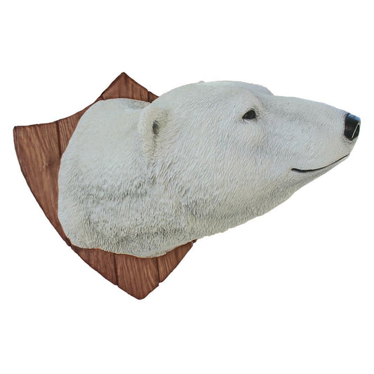 Wall Decor Polar Bear Trophy Head Life Size Statue