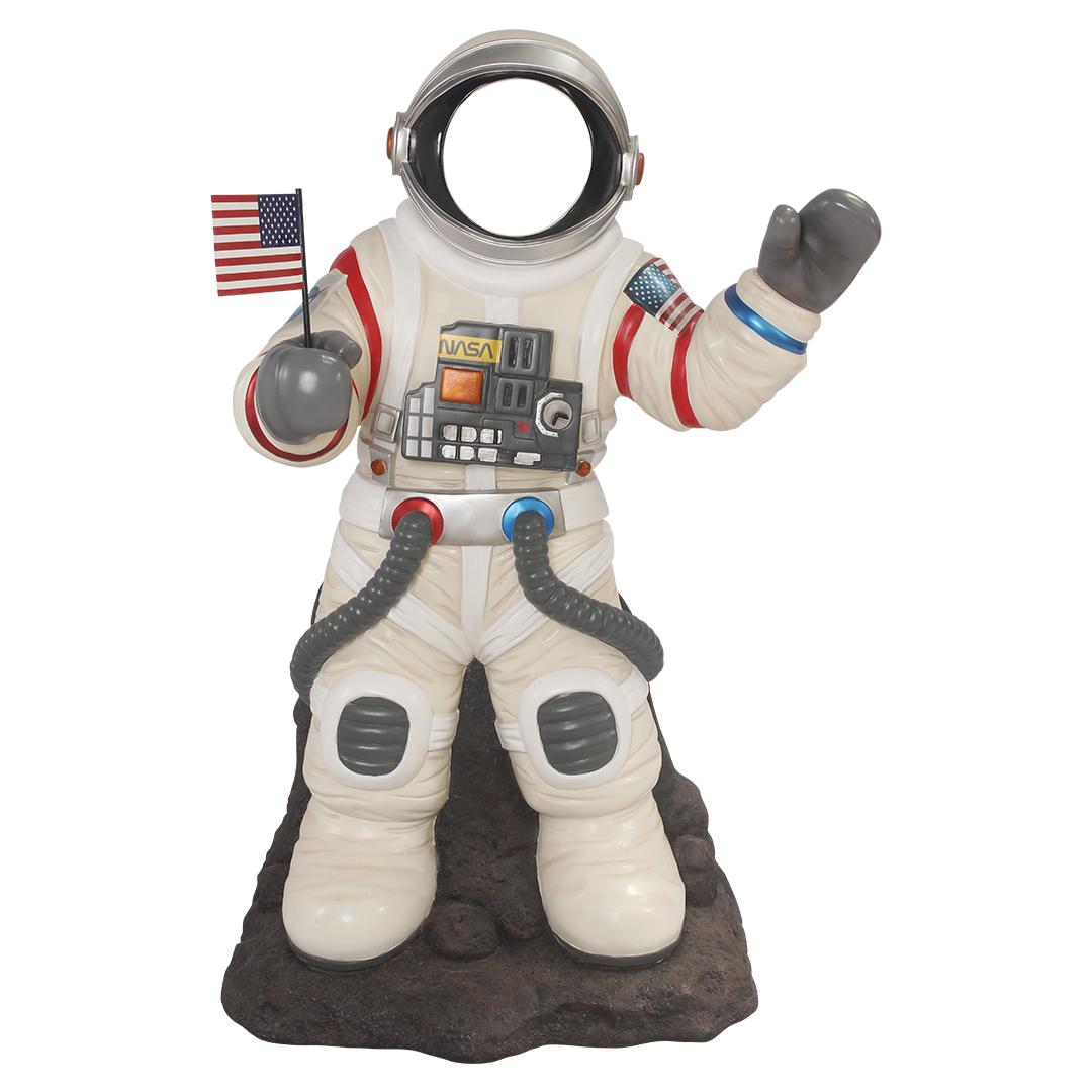 Astronaut Waving Photo Op Statue