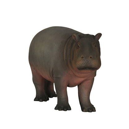 Gray Baby Hippo Life Size Statue