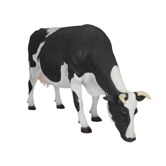 Grazing Cow Life Size Statue