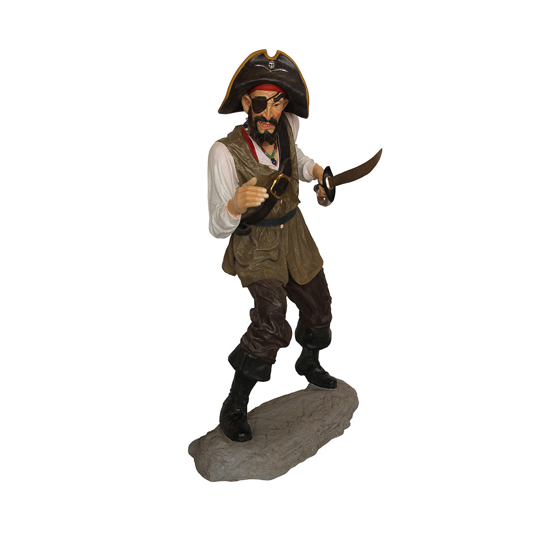 Pirate One Eye Life Size Statue