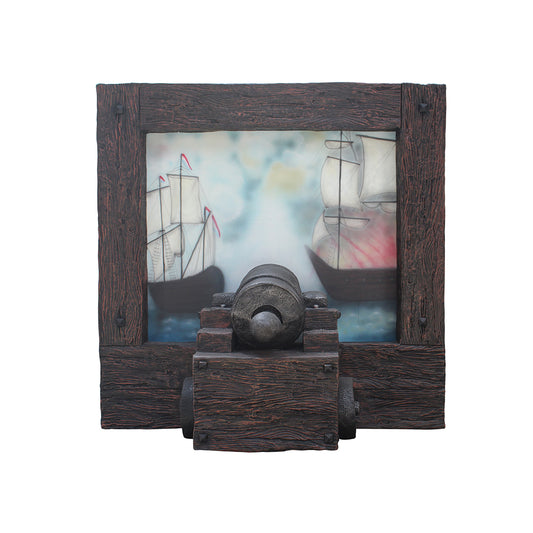 Pirate Cannon Frame Life Size Statue