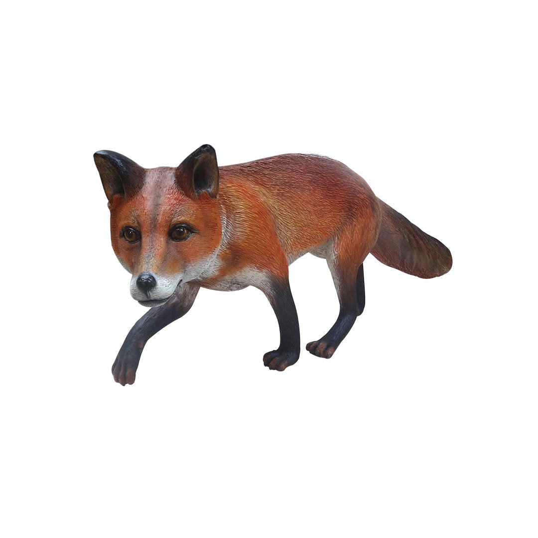 Red Fox Stalking Life Size Statue