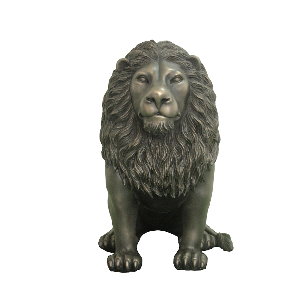 Bronze Lion Sitting Life Size Statue