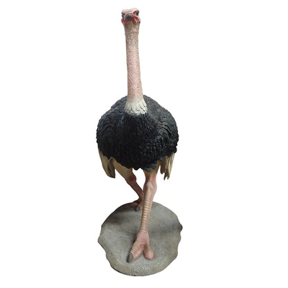 Baby Ostrich Walking Life Size Statue