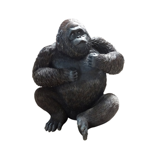 Gorilla Sitting Life Size Statue