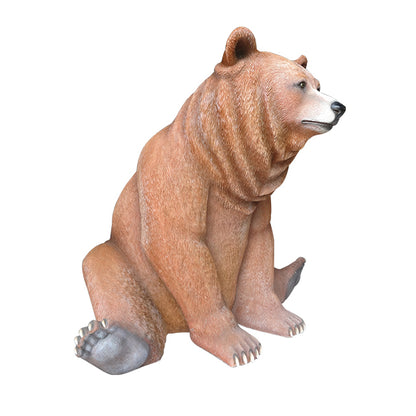 Brown Bear Sitting Life Size Statue