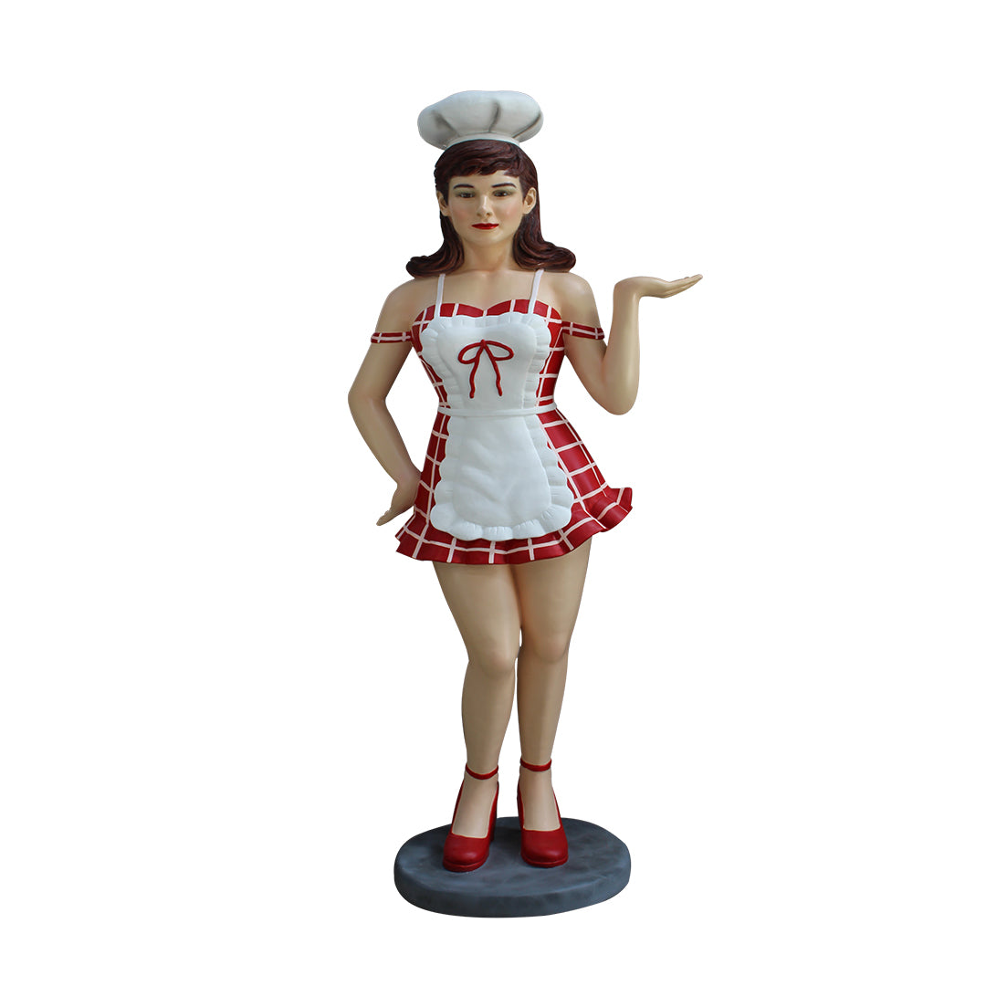 Waitress Cook Life Size Statue