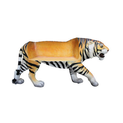 Bengal Tiger Bench Life Size Statue