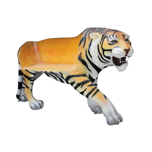 Bengal Tiger Bench Life Size Statue