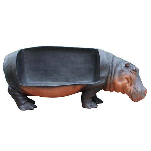 Hippopotamus Bench Life Size Statue