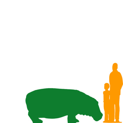 Hippopotamus Bench Life Size Statue