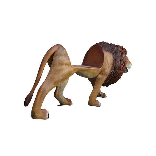 Lion Bench Life Size Statue