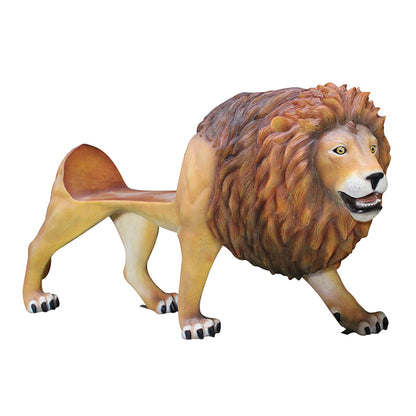 Lion Bench Life Size Statue