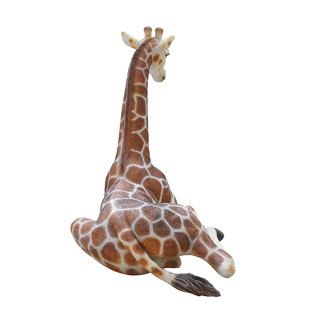 Baby Giraffe Laying Life Size Statue
