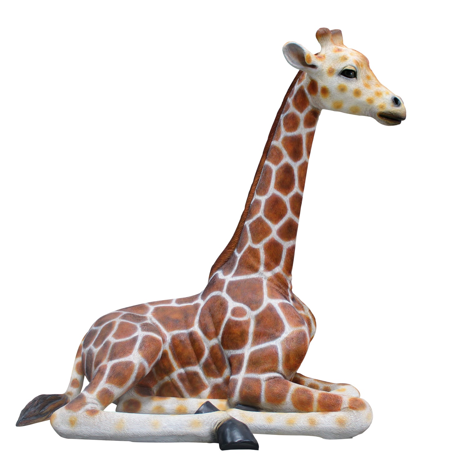 Baby Giraffe Laying Life Size Statue