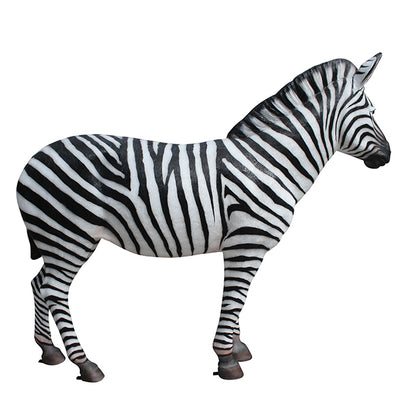 Zebra Standing Life Size Statue