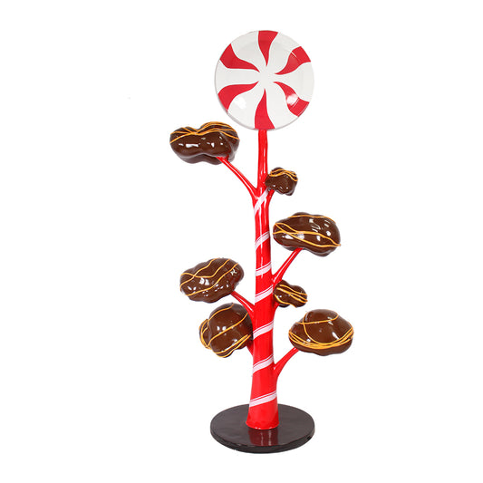 Peppermint Chocolate Candy Tree Over Sized Statue