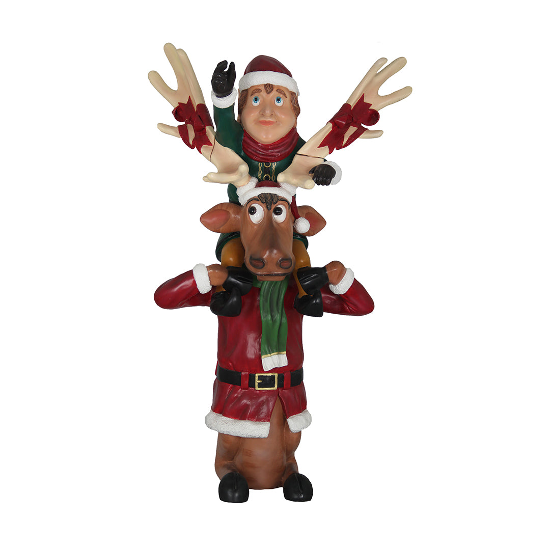 Elf Babbo And Reindeer Blitzen - LM Treasures 