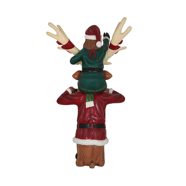 Elf Babbo And Reindeer Blitzen - LM Treasures 