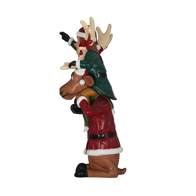 Elf Babbo And Reindeer Blitzen - LM Treasures 