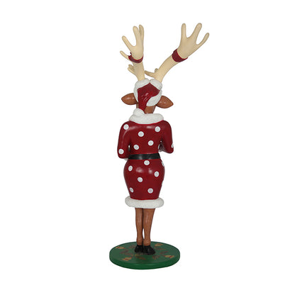 Reindeer Vixen Dressed With Gift - LM Treasures 