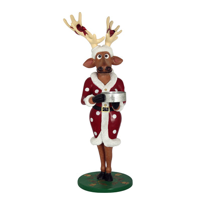 Reindeer Vixen Dressed With Gift - LM Treasures 