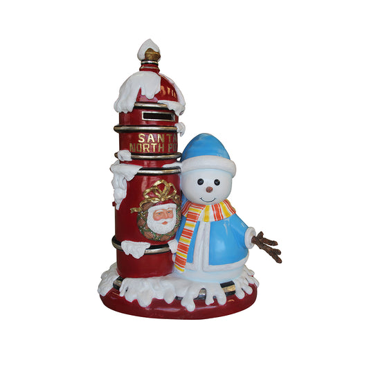 Mailbox North Pole With Snowman - LM Treasures 