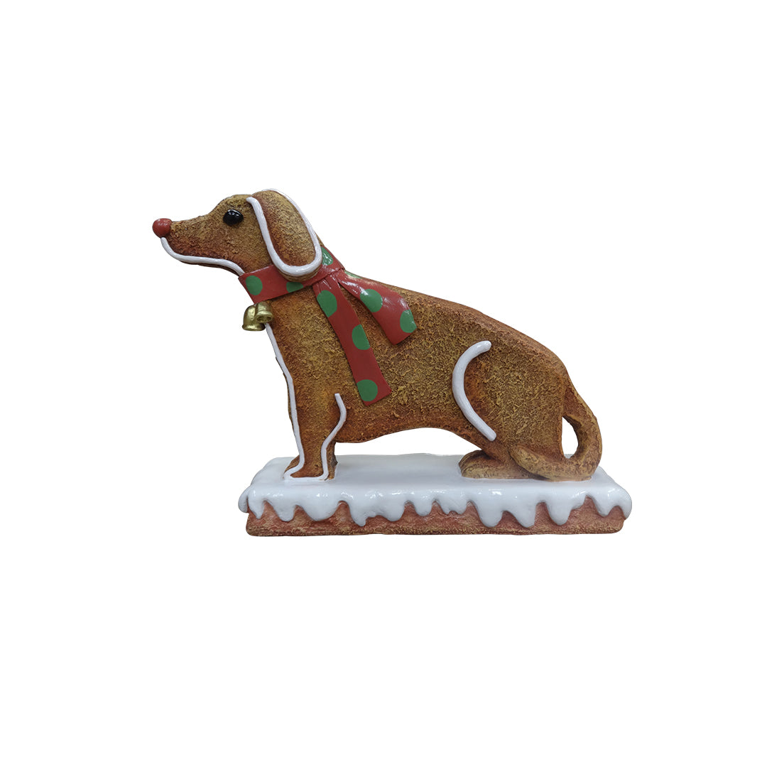 Gingerbread Dog Cookie Over Sized Statue