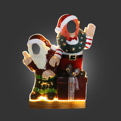 Photo Op Elves With Gifts Crazy (Light Up) - LM Treasures 