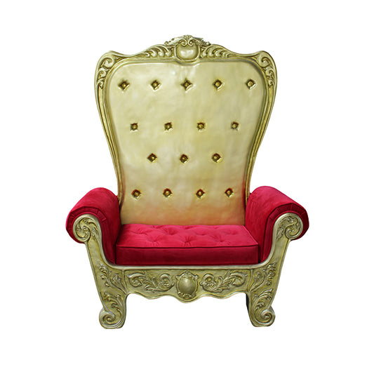 Christmas Chair Throne (Gold) Life Size Statue