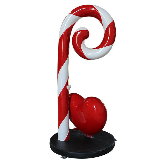 Candy Cane Swirl With Hearts - LM Treasures 