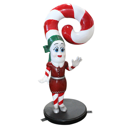 Candy Cane Wife Life Size Statue
