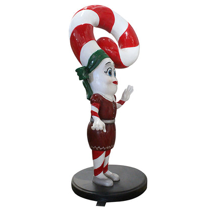 Candy Cane Wife Life Size Statue