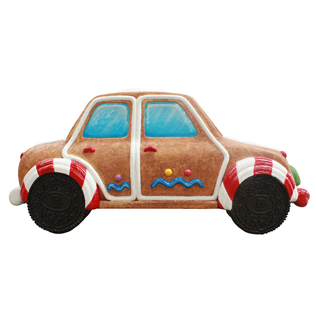 Gingerbread Cookie Car Over Sized Statue